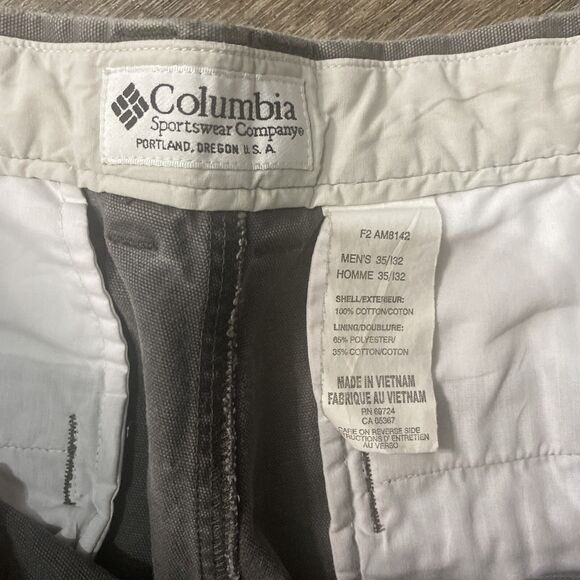 Columbia Pants Men’s Size 35 Grey Chino work outdoor pants - Picture 6 of 14